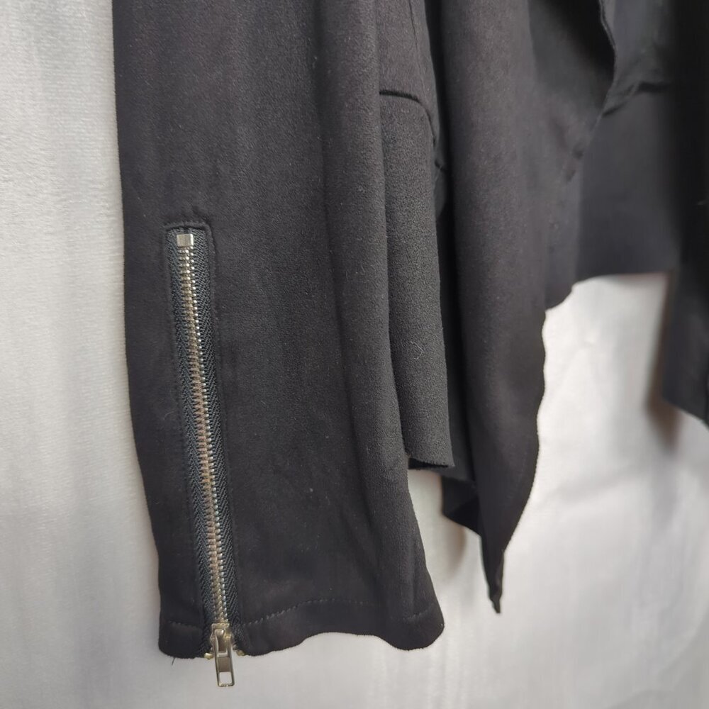 Allegra K Open Front Jacket with Zipper Detail - Picture 4 of 6
